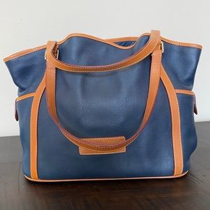 Dooney & Bourke Navy Leather Tote